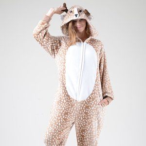 Women's Spotted Reindeer Animal Onesie